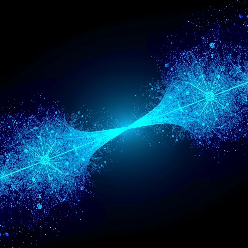 Space genesis background with geometric patterns